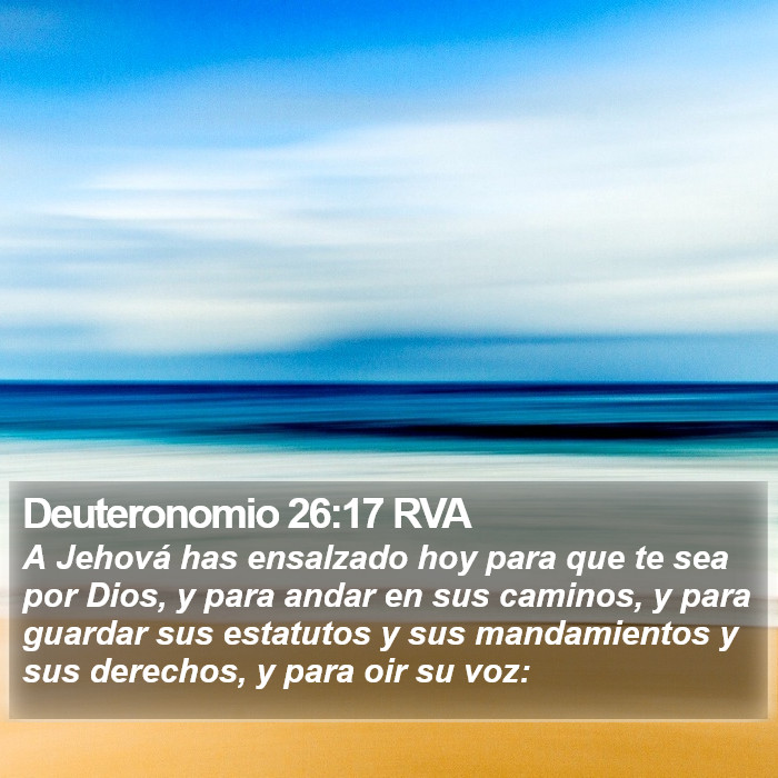 Deuteronomio 26:17 RVA Bible Study