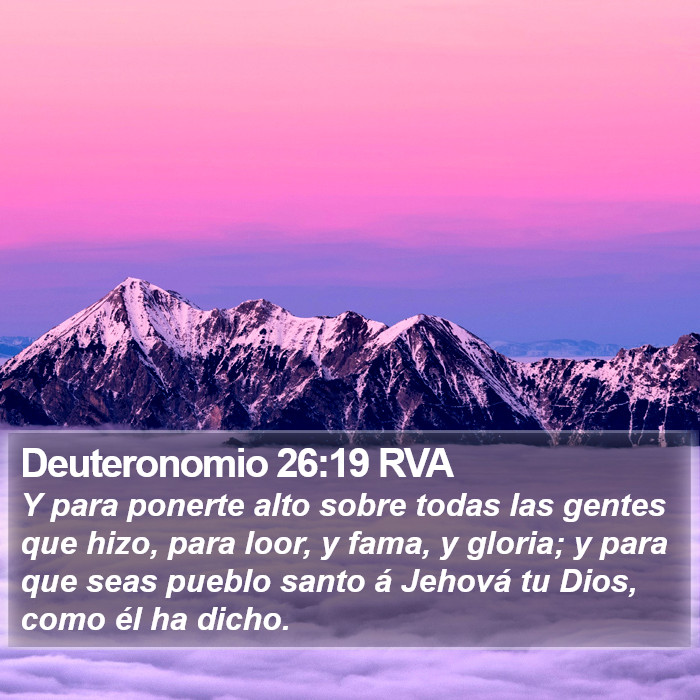 Deuteronomio 26:19 RVA Bible Study