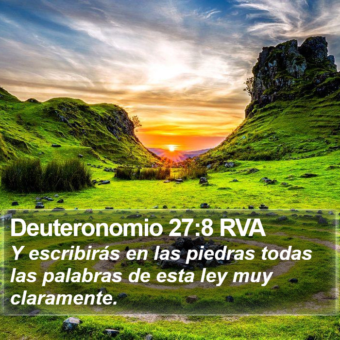 Deuteronomio 27:8 RVA Bible Study