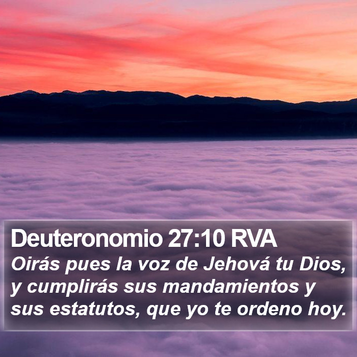 Deuteronomio 27:10 RVA Bible Study