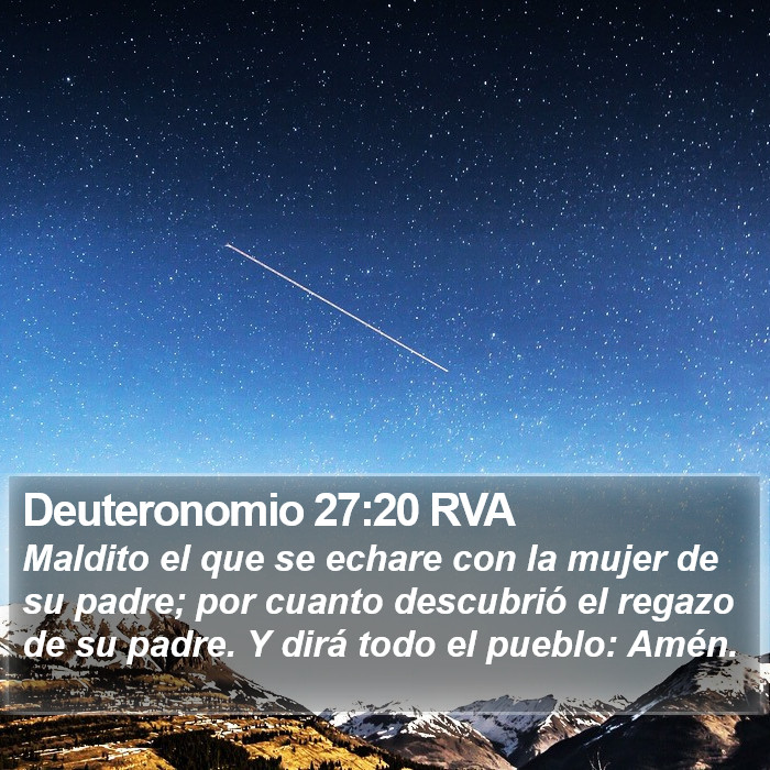 Deuteronomio 27:20 RVA Bible Study