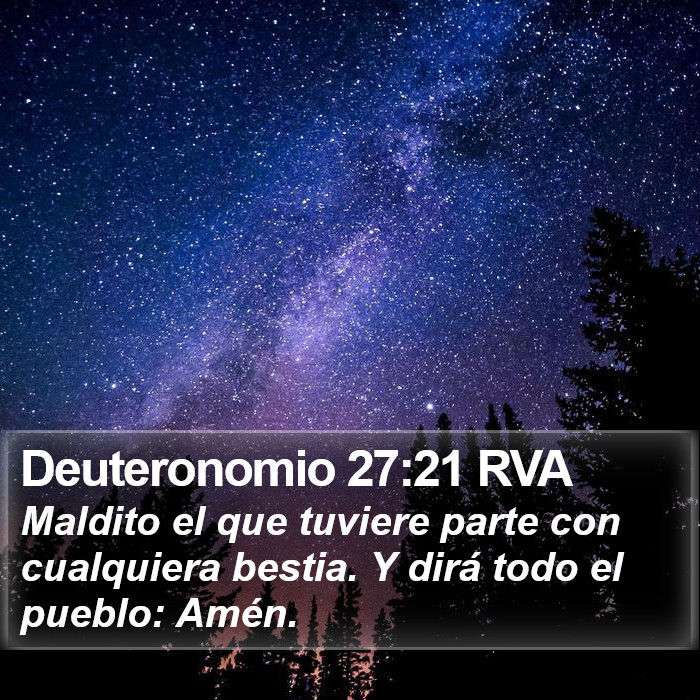 Deuteronomio 27:21 RVA Bible Study