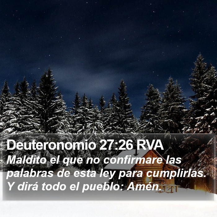 Deuteronomio 27:26 RVA Bible Study