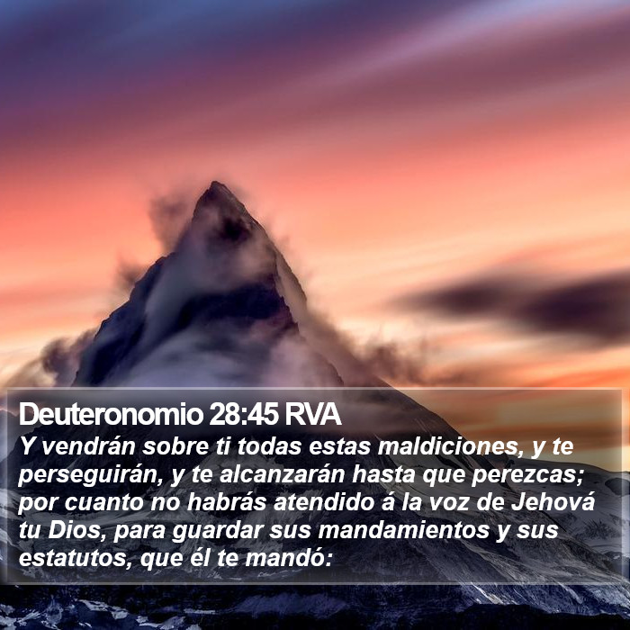 Deuteronomio 28:45 RVA Bible Study