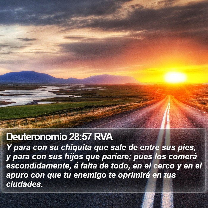 Deuteronomio 28:57 RVA Bible Study