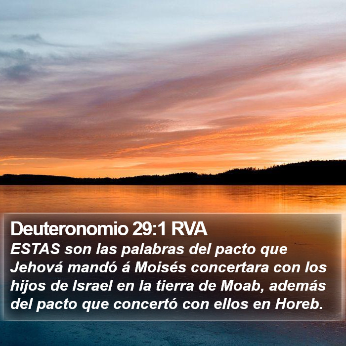 Deuteronomio 29:1 RVA Bible Study