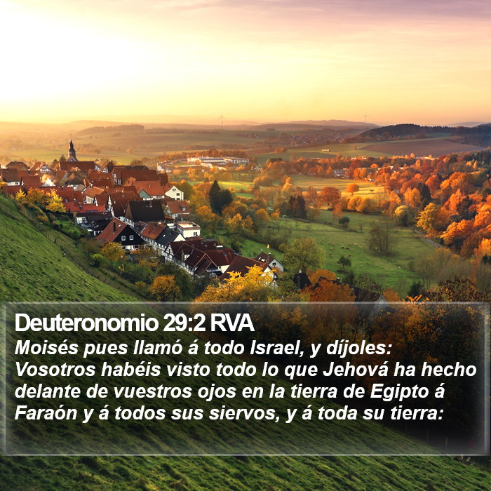 Deuteronomio 29:2 RVA Bible Study