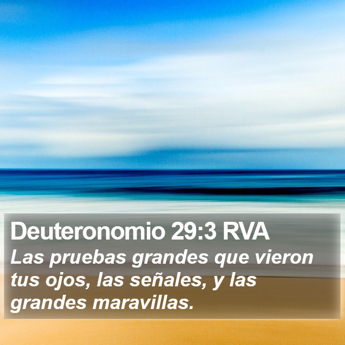 Deuteronomio 29:3 RVA Bible Study