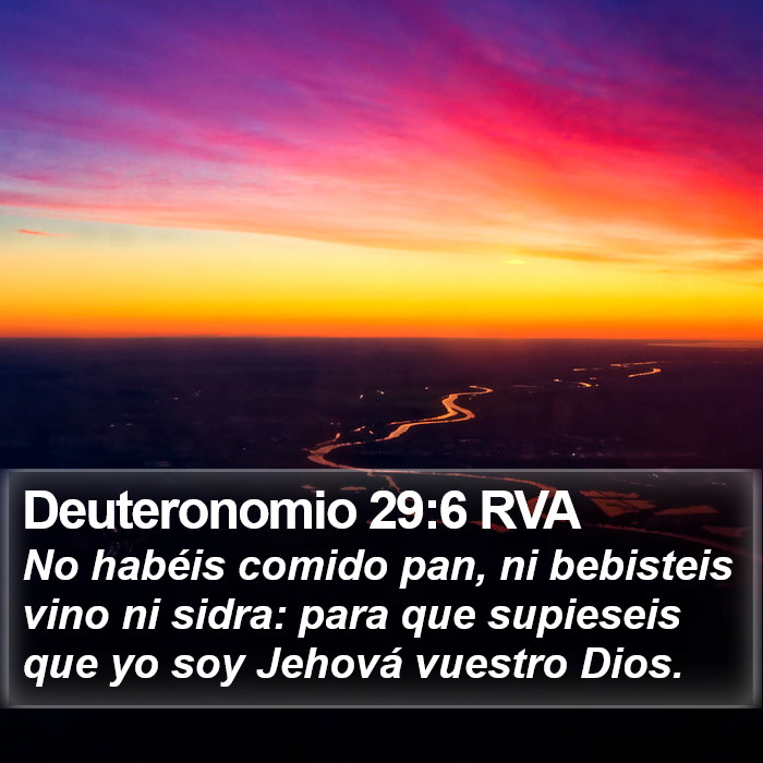 Deuteronomio 29:6 RVA Bible Study