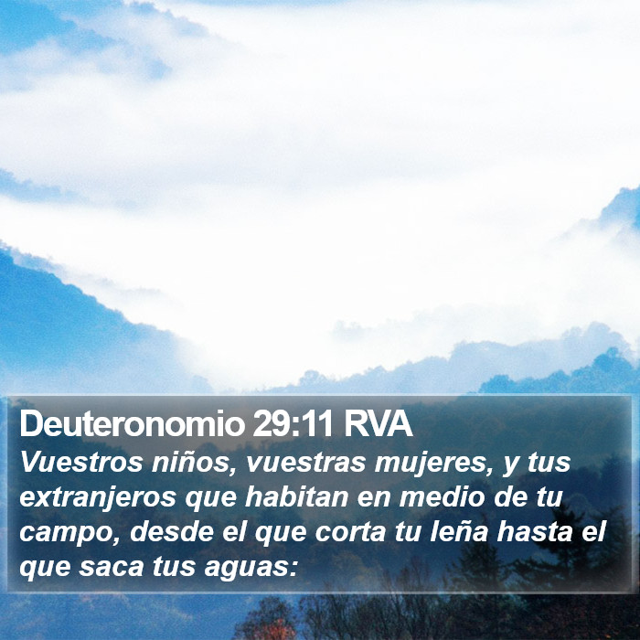 Deuteronomio 29:11 RVA Bible Study