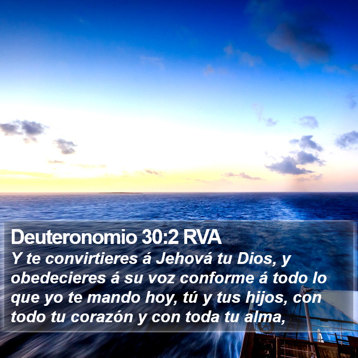 Deuteronomio 30:2 RVA Bible Study