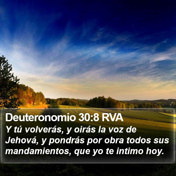 Deuteronomio 30:8 RVA Bible Study