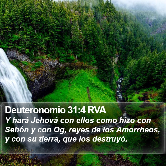 Deuteronomio 31:4 RVA Bible Study