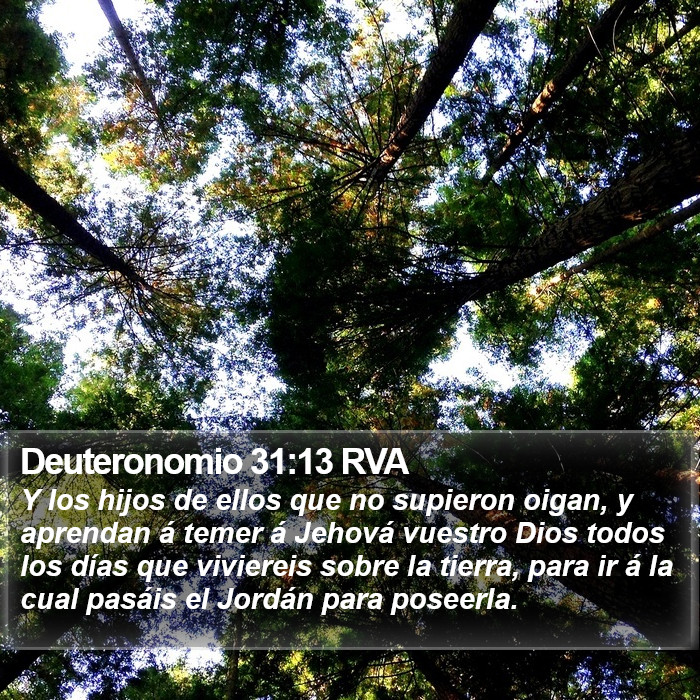 Deuteronomio 31:13 RVA Bible Study