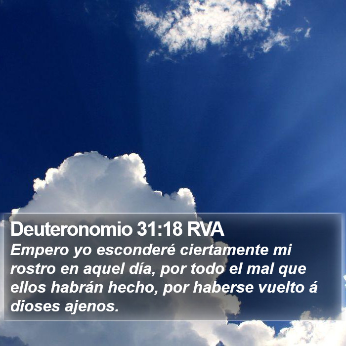 Deuteronomio 31:18 RVA Bible Study