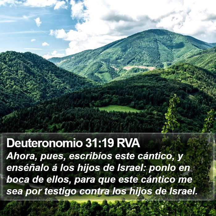 Deuteronomio 31:19 RVA Bible Study