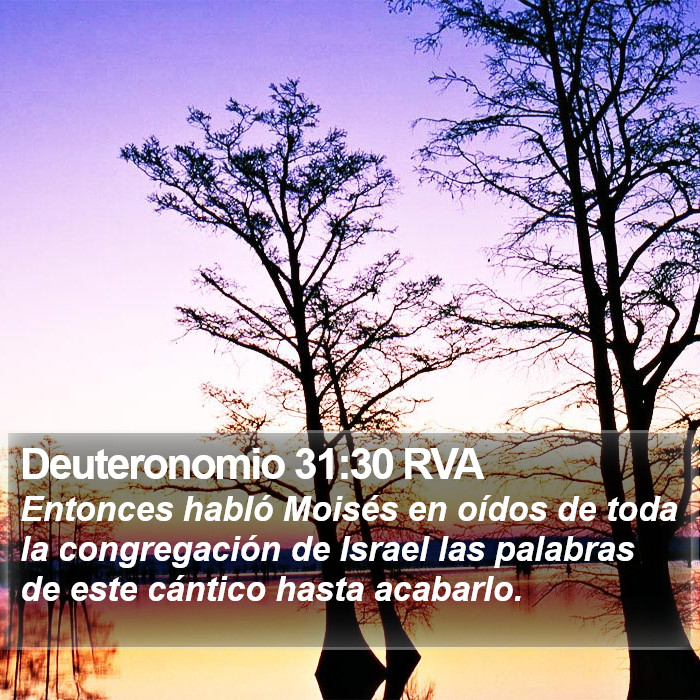 Deuteronomio 31:30 RVA Bible Study