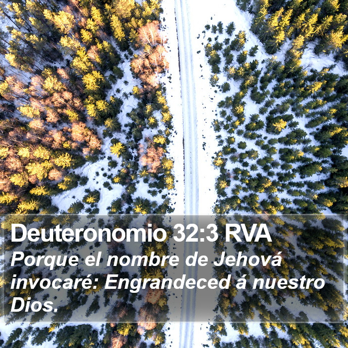 Deuteronomio 32:3 RVA Bible Study