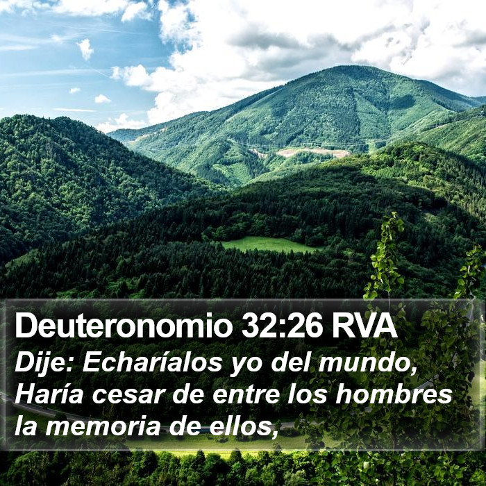 Deuteronomio 32:26 RVA Bible Study