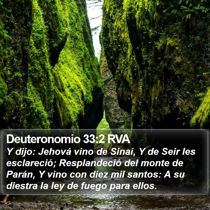 Deuteronomio 33:2 RVA Bible Study