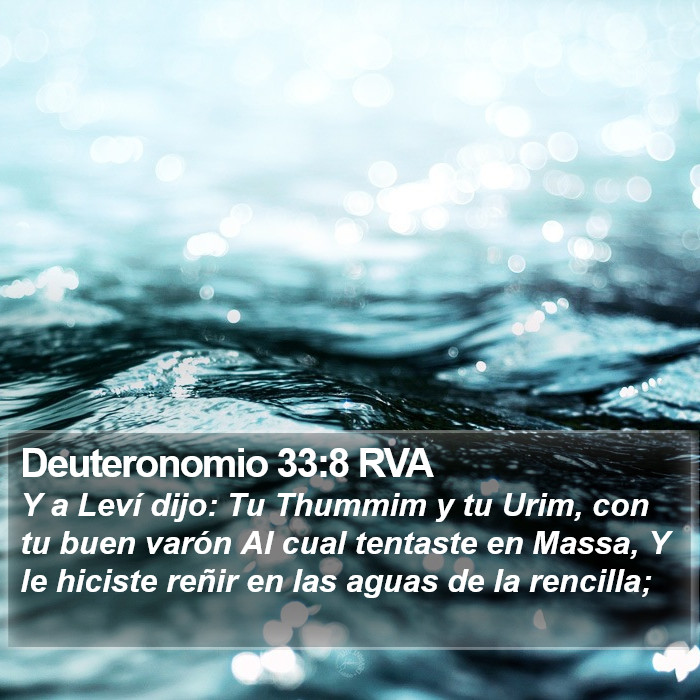 Deuteronomio 33:8 RVA Bible Study