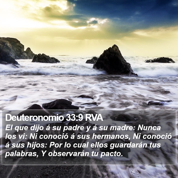 Deuteronomio 33:9 RVA Bible Study