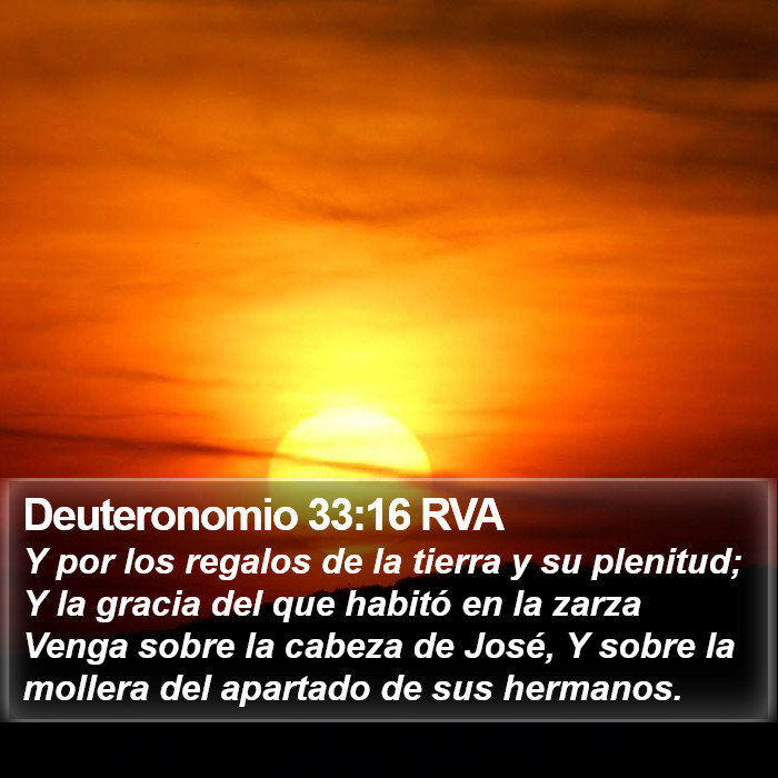 Deuteronomio 33:16 RVA Bible Study