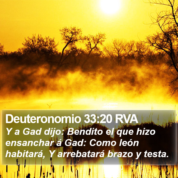 Deuteronomio 33:20 RVA Bible Study