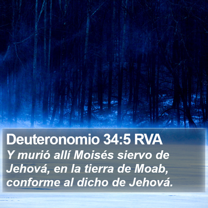 Deuteronomio 34:5 RVA Bible Study