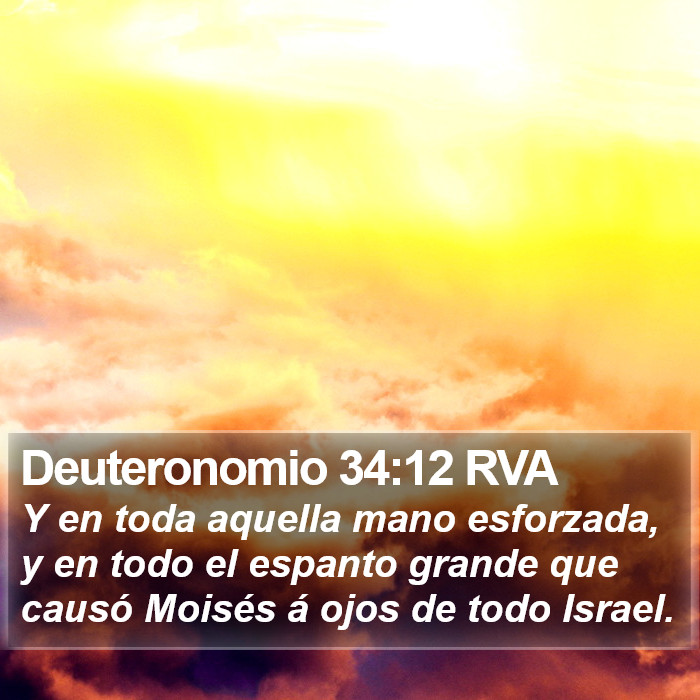 Deuteronomio 34:12 RVA Bible Study