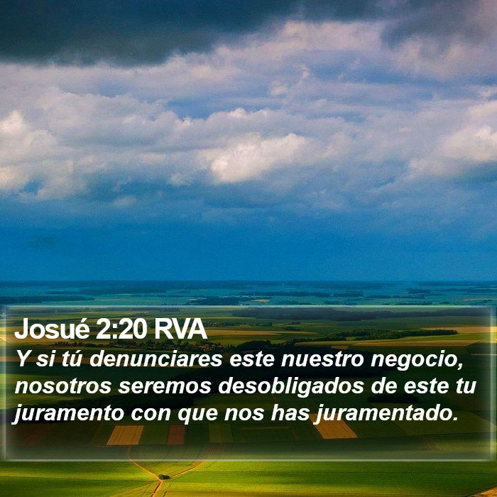 Josué 2:20 RVA Bible Study