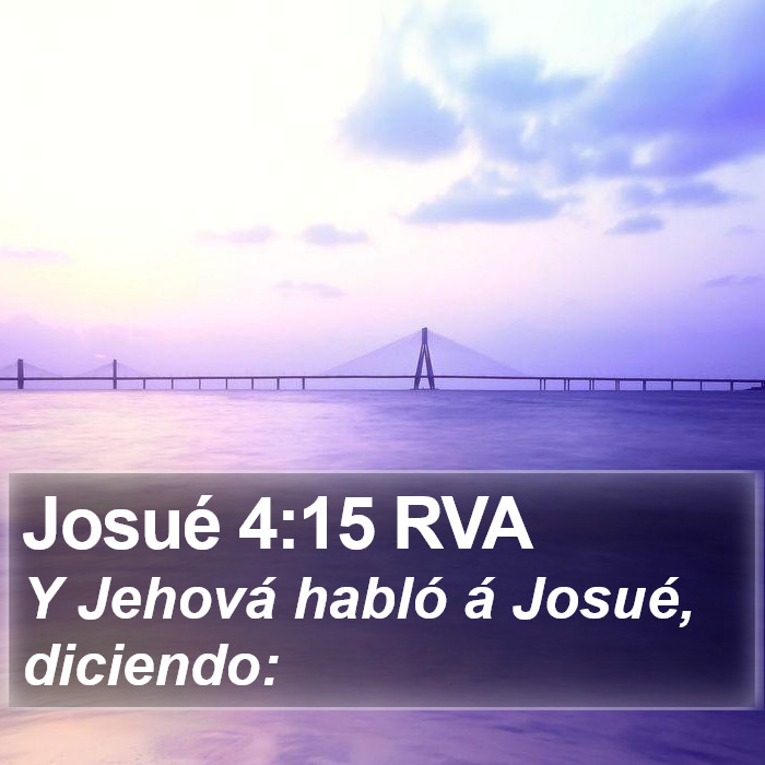 Josué 4:15 RVA Bible Study