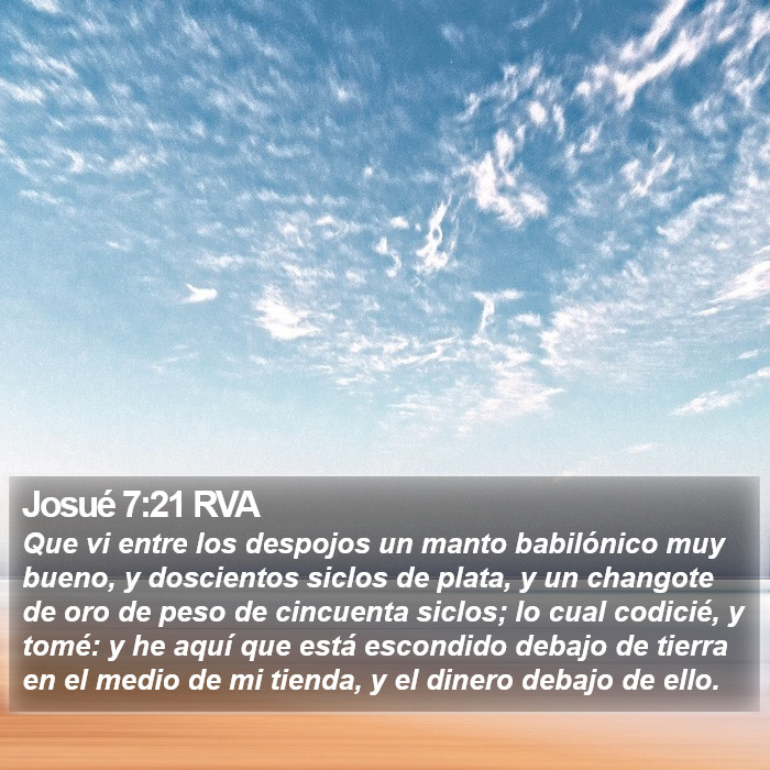 Josué 7:21 RVA Bible Study