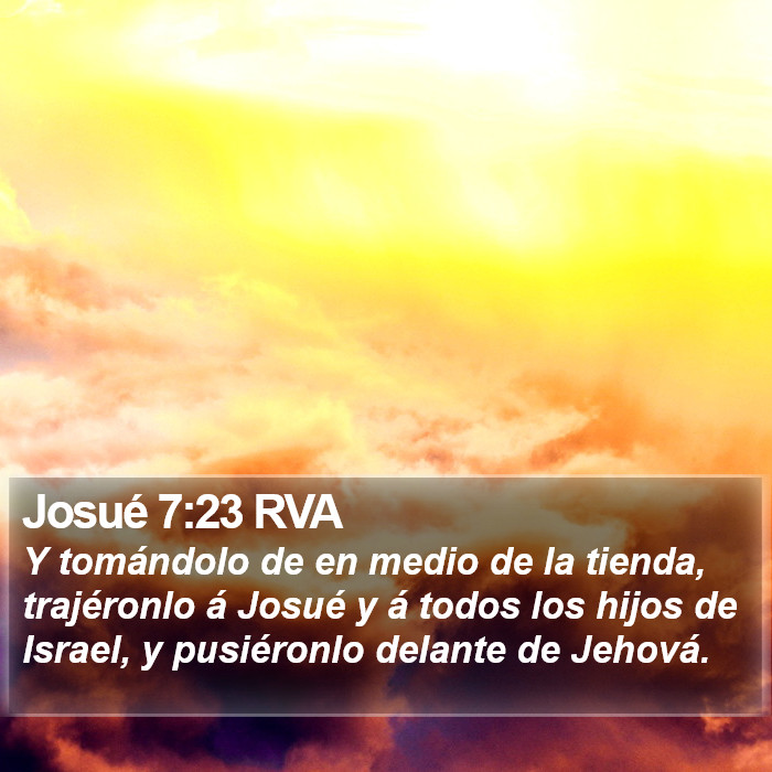 Josué 7:23 RVA Bible Study