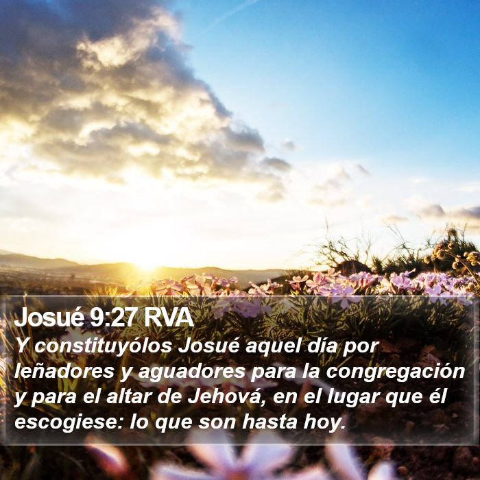 Josué 9:27 RVA Bible Study