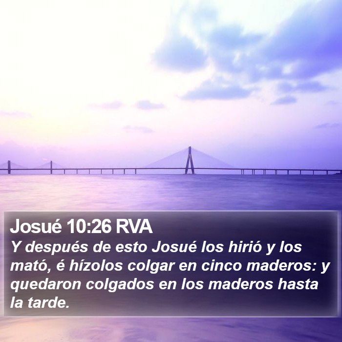 Josué 10:26 RVA Bible Study