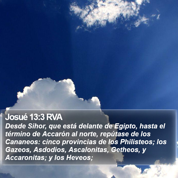 Josué 13:3 RVA Bible Study