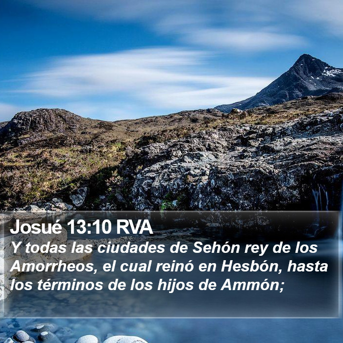 Josué 13:10 RVA Bible Study