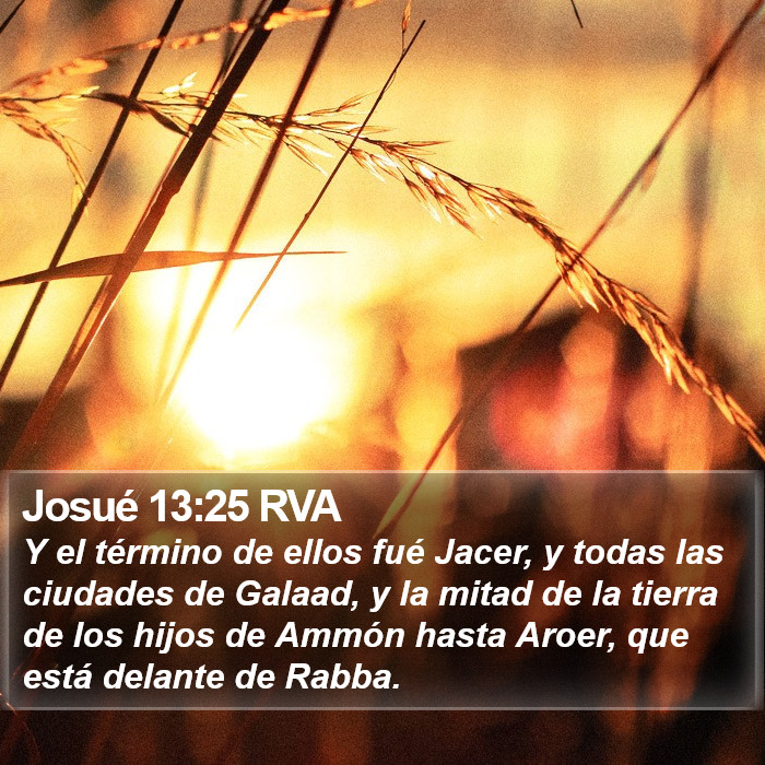 Josué 13:25 RVA Bible Study