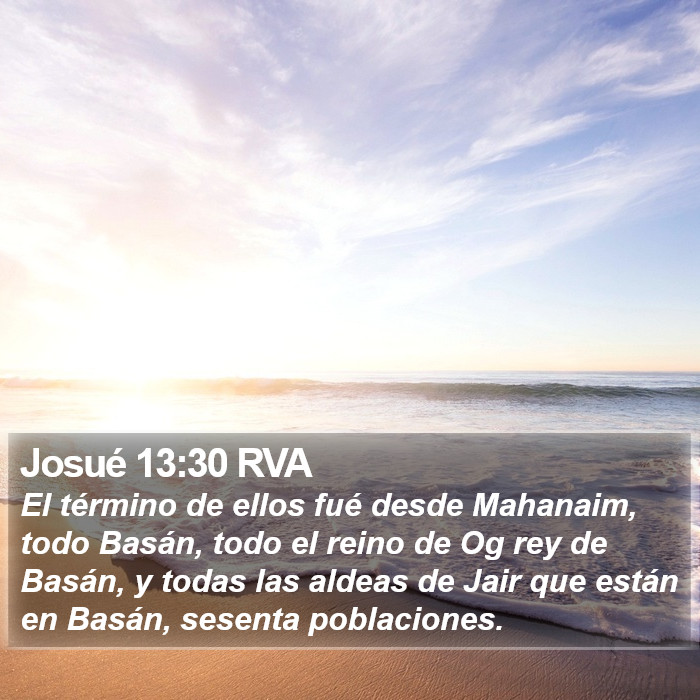 Josué 13:30 RVA Bible Study