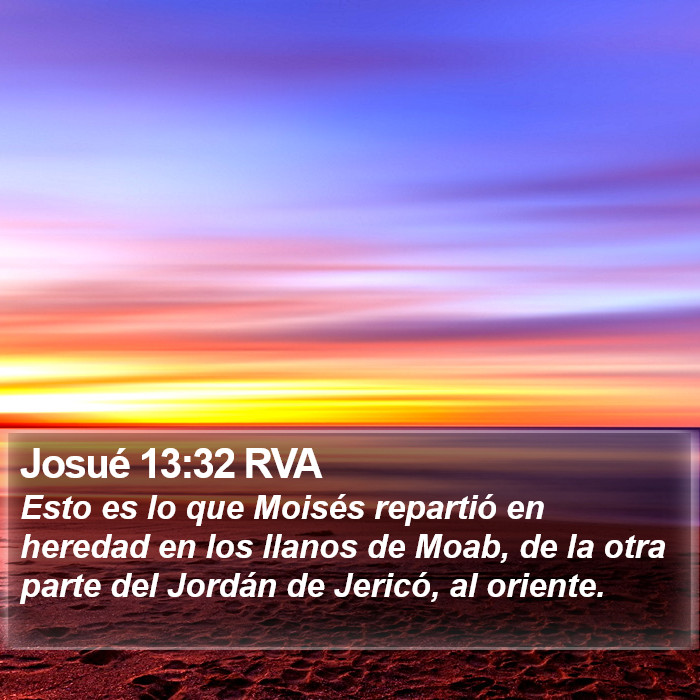 Josué 13:32 RVA Bible Study