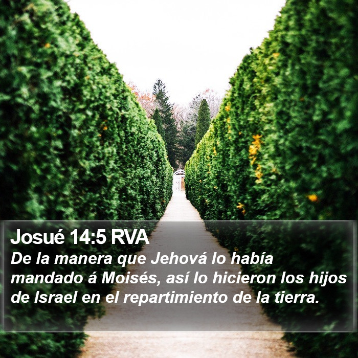 Josué 14:5 RVA Bible Study