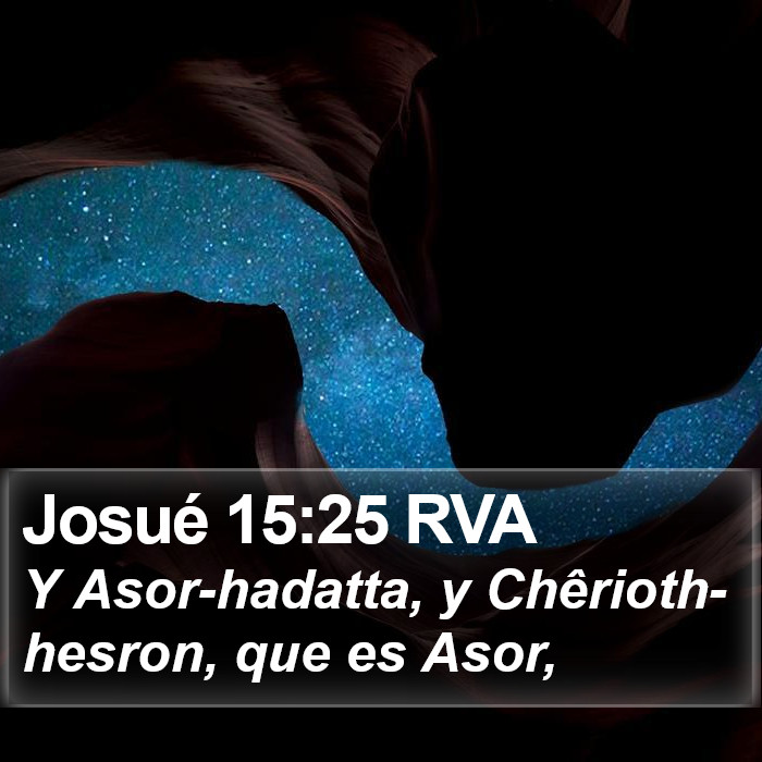 Josué 15:25 RVA Bible Study