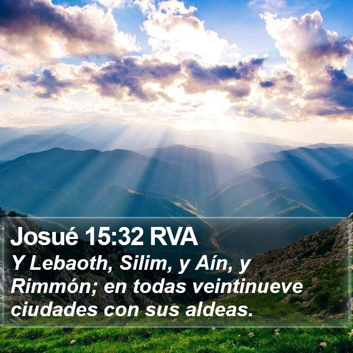 Josué 15:32 RVA Bible Study