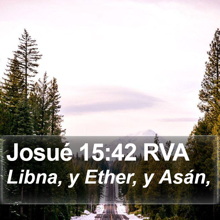 Josué 15:42 RVA Bible Study