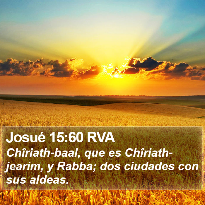 Josué 15:60 RVA Bible Study