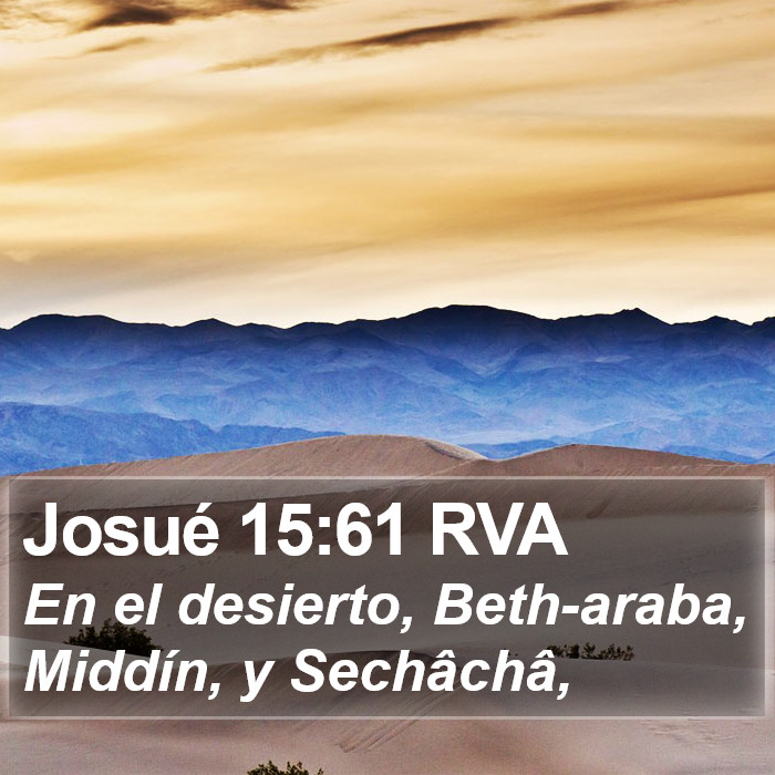 Josué 15:61 RVA Bible Study