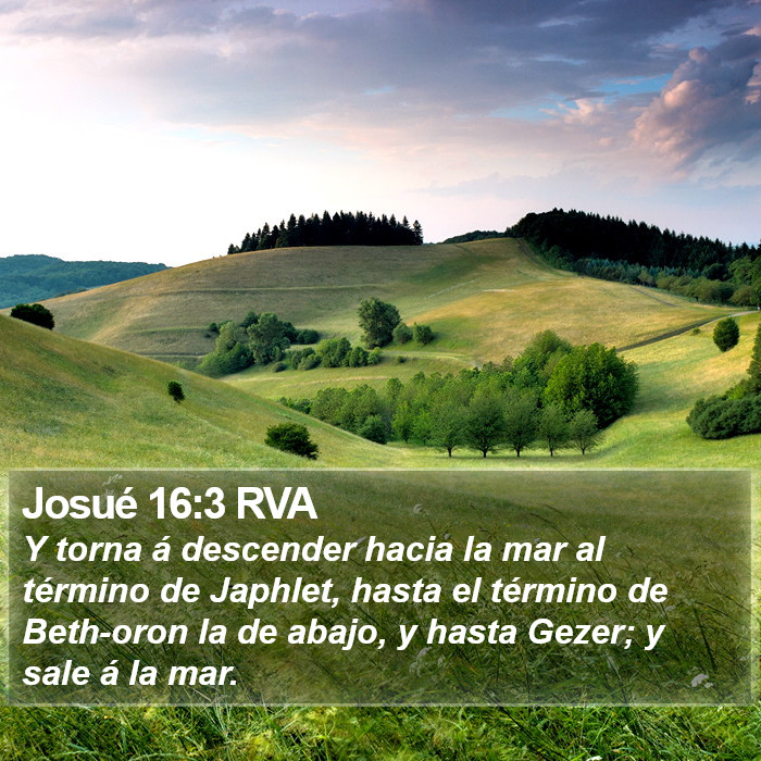 Josué 16:3 RVA Bible Study