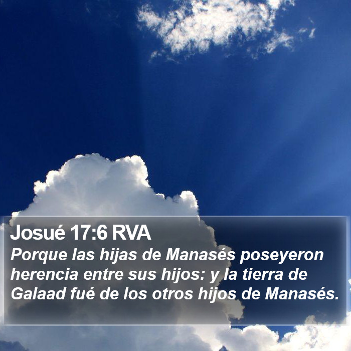 Josué 17:6 RVA Bible Study