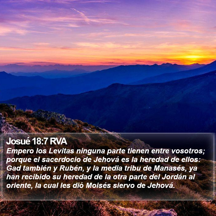 Josué 18:7 RVA Bible Study